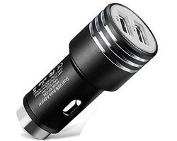 Autolader USB - USB autolader 2 poorten - Auto lader - Auto oplader USB - Zwart