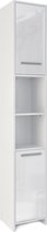 Vicco Badkamerkast – 30 x 190 cm Wit hoogglans/wit