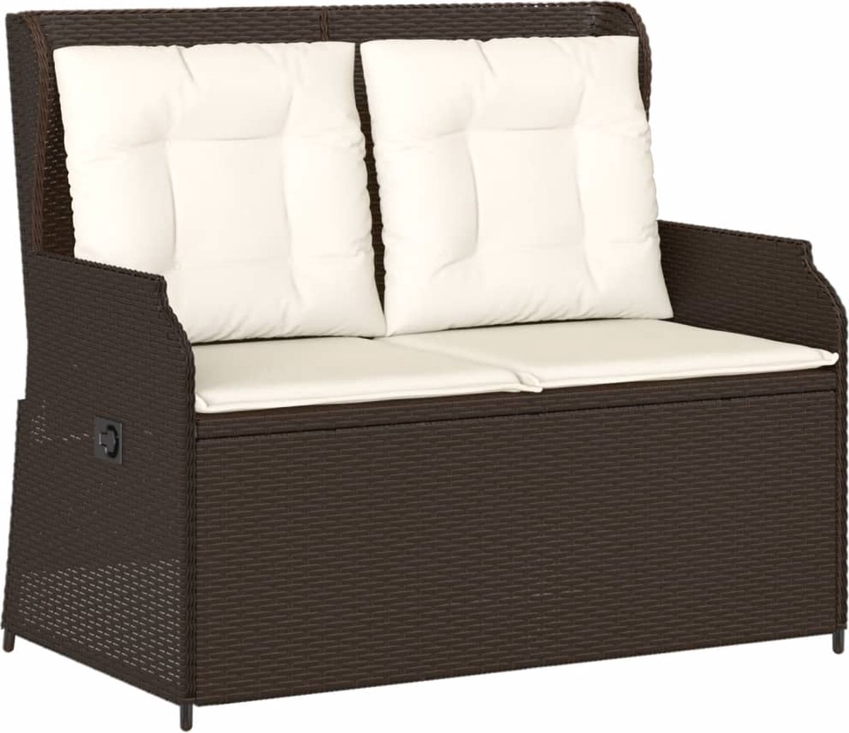vidaXL - Tuinbank - Bruin - poly - rattan