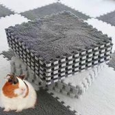 Tapis Imperméable Pour Cage Animaux - 45 X 300 Cm, Noir - Pour Cochon D'Inde, Lapin, Furet - Facile à Nettoyer - 4