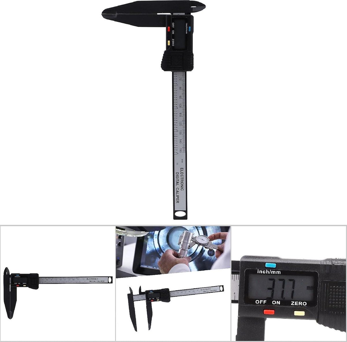 Pied à Coulisse électronique Numérique En Carbone 150 Mm/300 Mm Avec