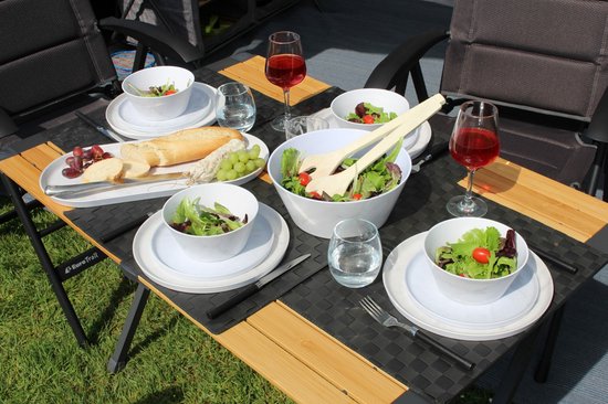 Eurotrail Serviesset Marble Marmerlook 16 delig Melamine — afbeelding 2