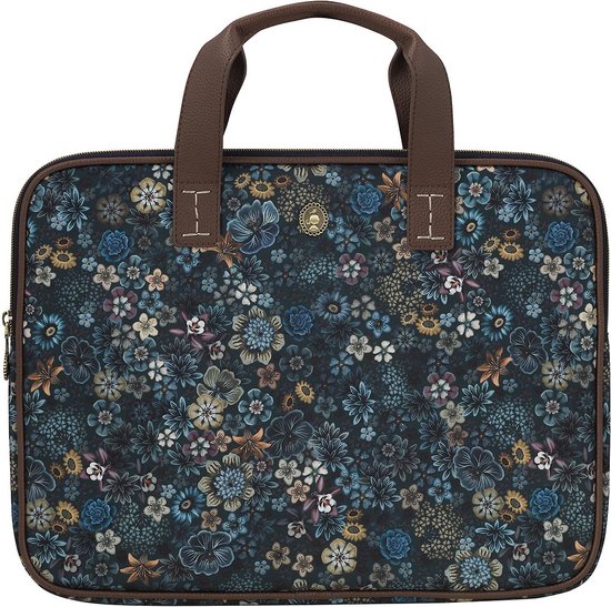 Pip Studio Olivia Housse pour ordinateur portable - Tutti i Fiori Housse pour ordinateur portable - Blauw - 40x2,5x30cm