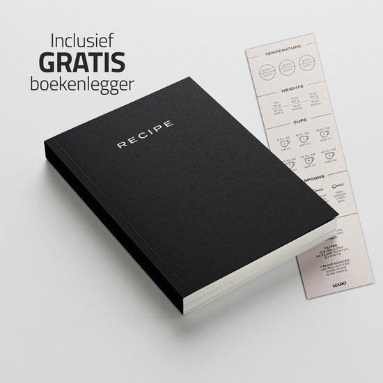 Foto: Receptenboek zwart invulboek voor je eigen recepten luxe kookboek en recepten verzamelboek