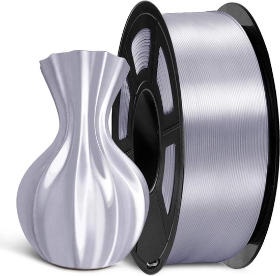 Foto: 3d printer filament zijdezacht silk pla 1 75 mm gladde zijdeglanzende afwerking goede weergave 1kg zijde strook