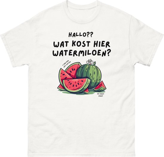 Bonjour, que coûte la pastèque ici t-shirt unisexe taille S