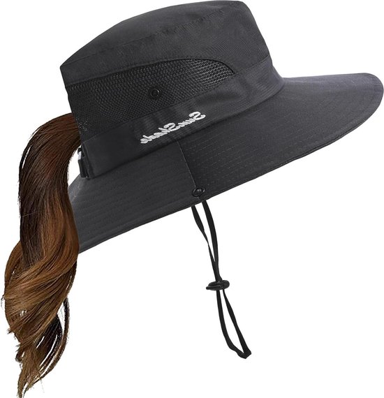 TAGVO Zonnehoed dames brede rand UV-bescherming strand hoed opvouwbare