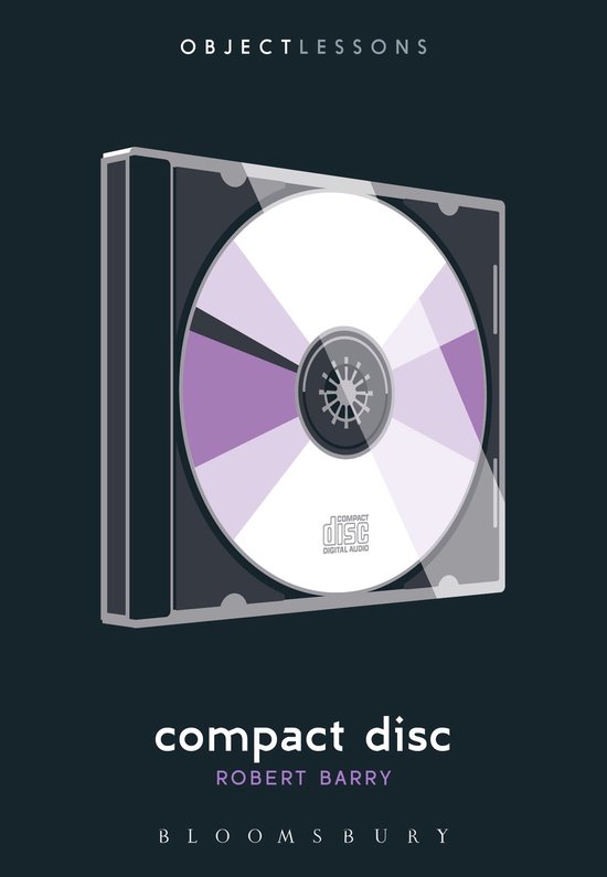 Disque compact avec motifs violets et blancs dans un étui transparent. Le texte 'COMPACT DISC DIGITAL AUDIO' est visible.