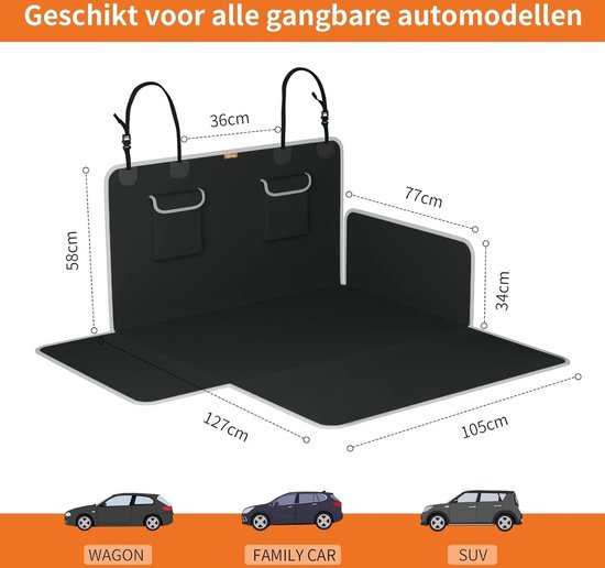 Autolaarsbeschermer voor honden, voor Peugeot 208 2012-2024/Peugeot