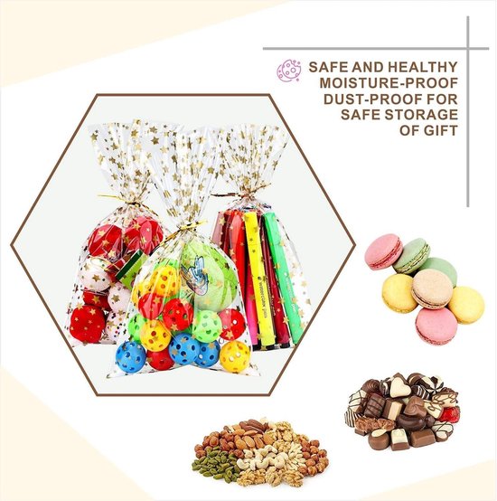 30 Grote Cellofaan Cadeauzakjes – 30x50 Cm – Transparant – Met 30 Sluitknopen – Voor Manden, Bloemen & Bruiloften