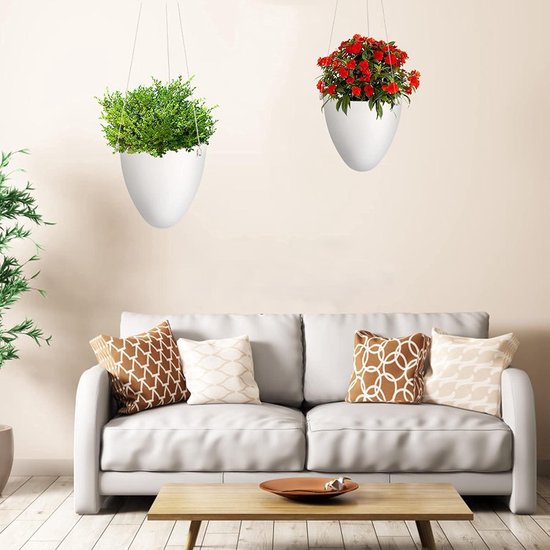 5 Stks Conch Plant Pot Decoratieve Hangende Air Plant Pot Zee-egel Shell Opknoping Planter Decoratieve Planten Niet Inbegrepen7x5x3cm (Set van 4 stuks