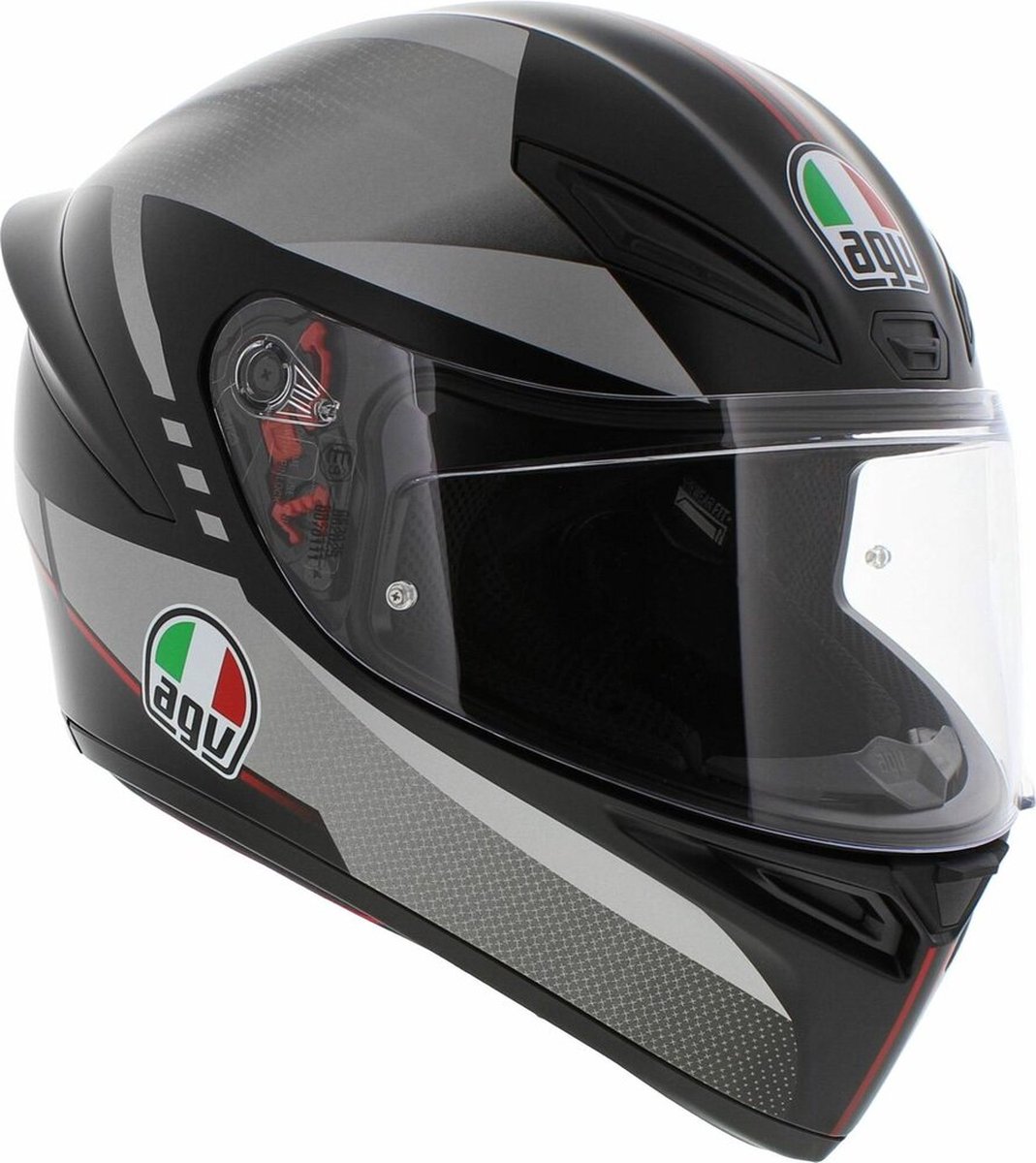 AGV K1 S Motorhelm Lap mat zwart rood