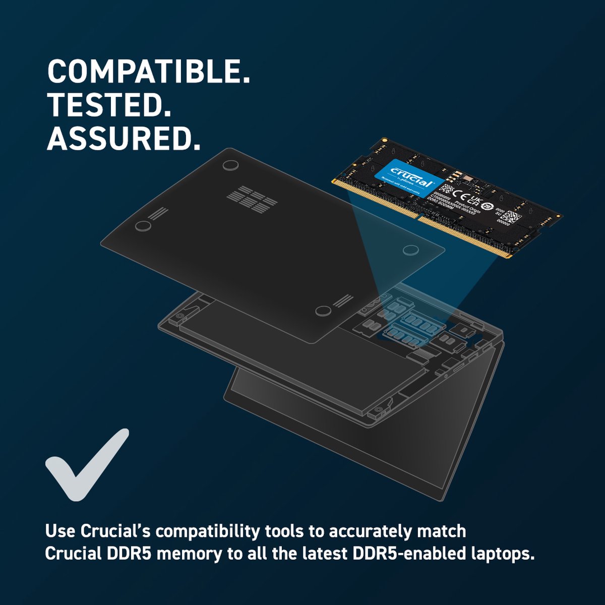 Crucial CT2K32G56C46S5 - 64GB DDR5 SODIMM Laptopgeheugen - 5600MHz