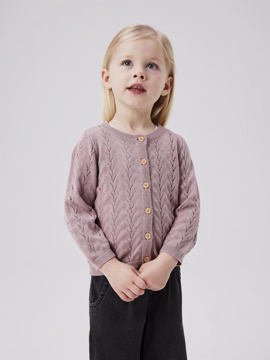 NAME IT NMFBANNI LS KNIT CARD NOOS Cardigan Filles - Taille 92
