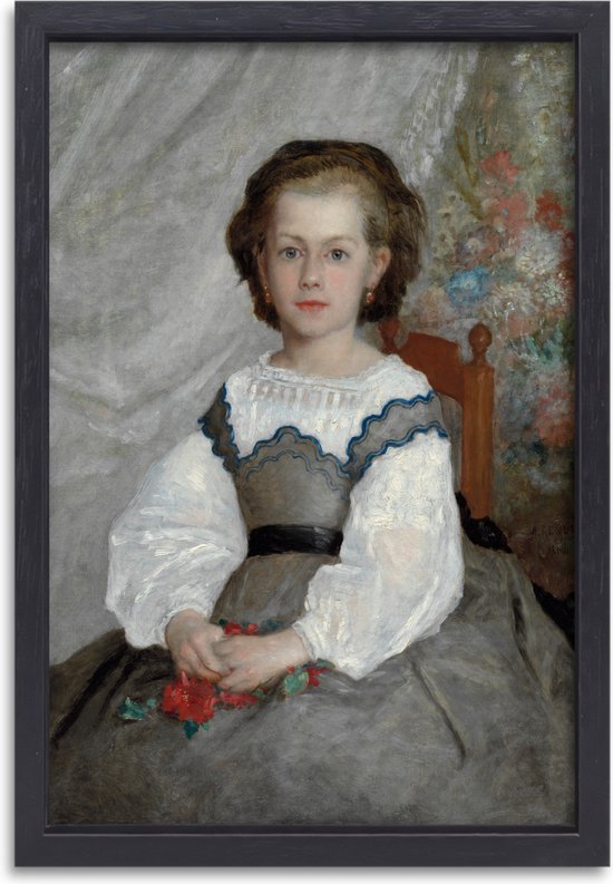 Foto: Romaine lacaux pierre auguste renoir portret meisje schilderijen muurdecoratie persoon wanddecoratie klassiek schilderij op canvas met baklijst slaapkamer accessoires canvas met baklijst 60x90 cm