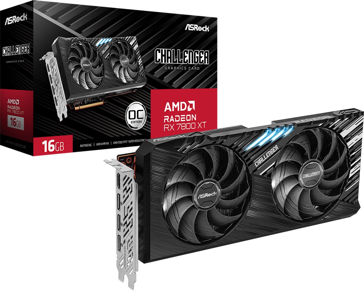Asrock Radeon RX 7800 XT Challenger 16GB Videokaart