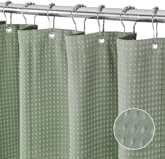 douchegordijn, schimmelwerend met gewichtmagneten aan de onderkant, 0,2