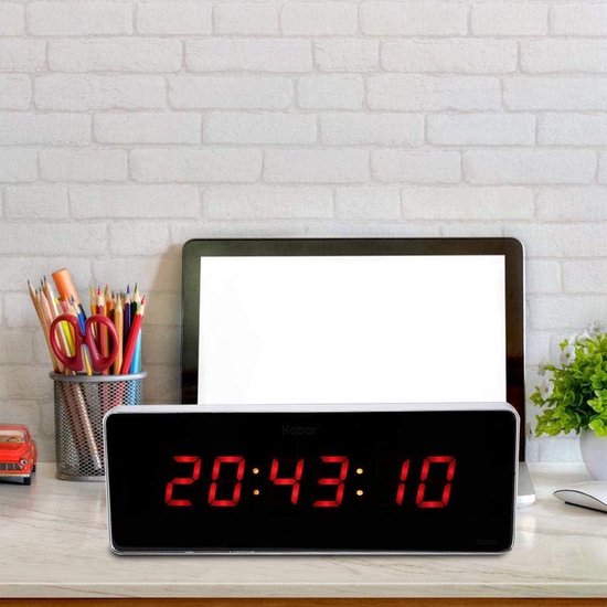 Fdit Horloge de Calendrier, 14 Extra Large Display LED Digital Desk Alarm Day Clock Temperature Wall Clocks(36 * 13 * 3cm-Calendrier Heure Minute Fdit Horloge de Calendrier, 14 Extra Large Display LED Digital Desk Alarm Day Clock Temperature Wall Clocks(36 * 13 * 3cm-Calendrier Heure Minute