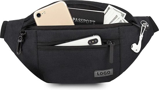 Foto: Rfid protection nektasje reisportemonnee nektasje voor paspoort voor dames en heren waterafstotend travel wallet nektasje voor op reis en vakantie money belt grijs