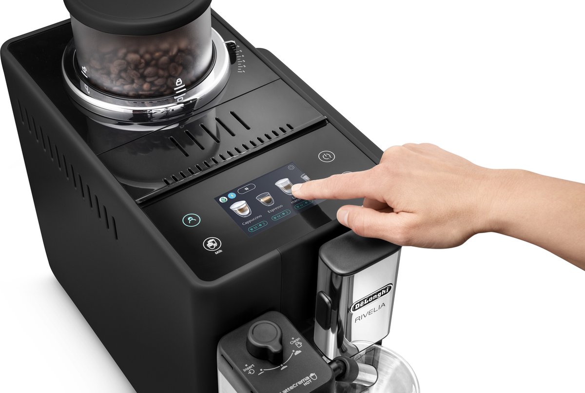 De’Longhi EXAM440.55.B, Espressomachine, 1,4 l, Koffiebonen, Gemalen koffie, Ingebouwde molen, 1450 W, Zwart — afbeelding 5