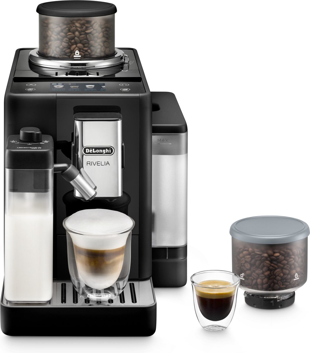 De’Longhi EXAM440.55.B, Espressomachine, 1,4 l, Koffiebonen, Gemalen koffie, Ingebouwde molen, 1450 W, Zwart — afbeelding 4