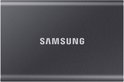 Grijze Samsung Portable SSD T7.