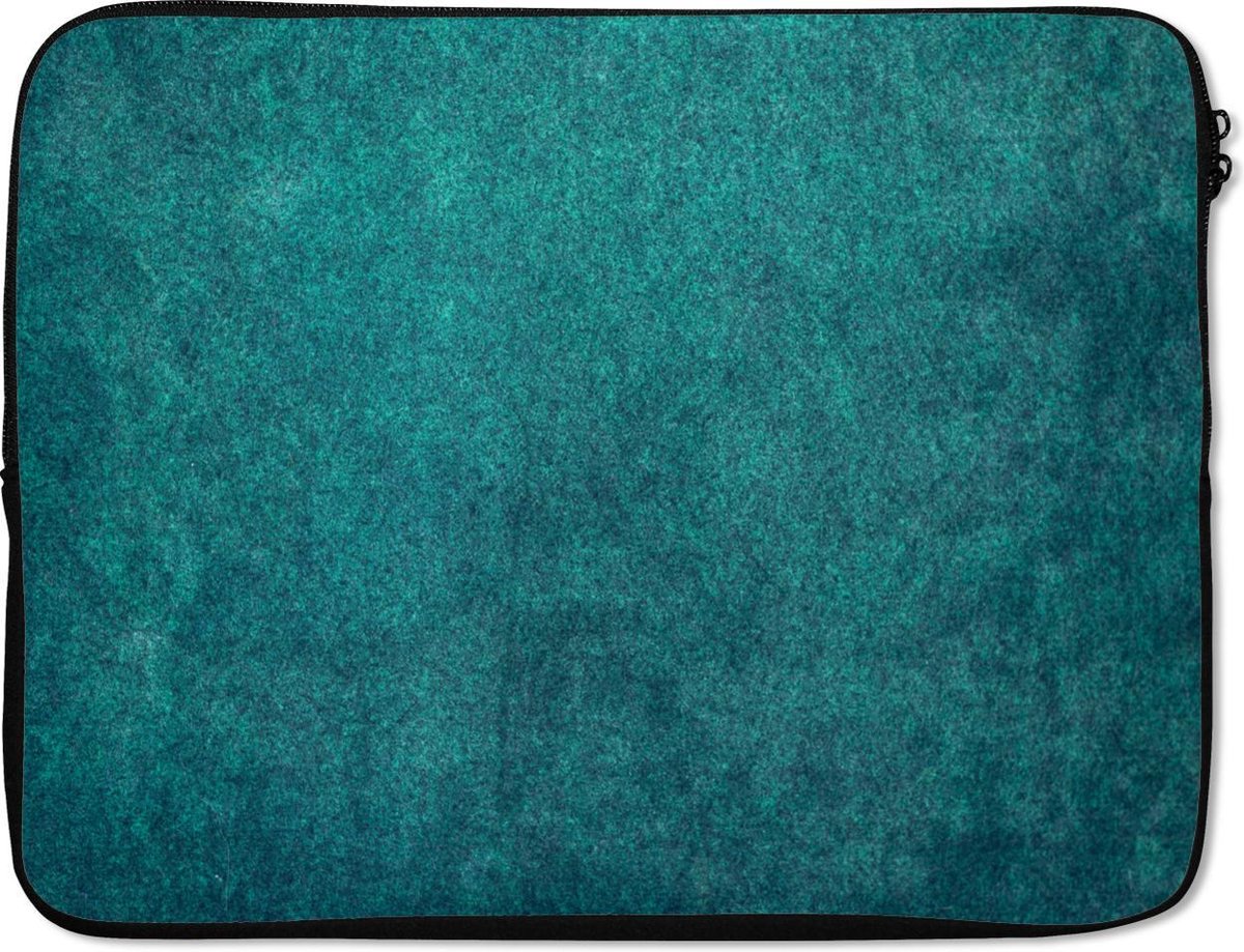 Laptophoes 13 inch - Blauwe betonnen muur met een roestige structuur - Laptop sleeve - Binnenmaat 32x22,5 cm - Zwarte achterkant