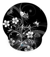 muismat polssteun witte bloemen - Sleevy - mousepad - Collectie 100+ designs