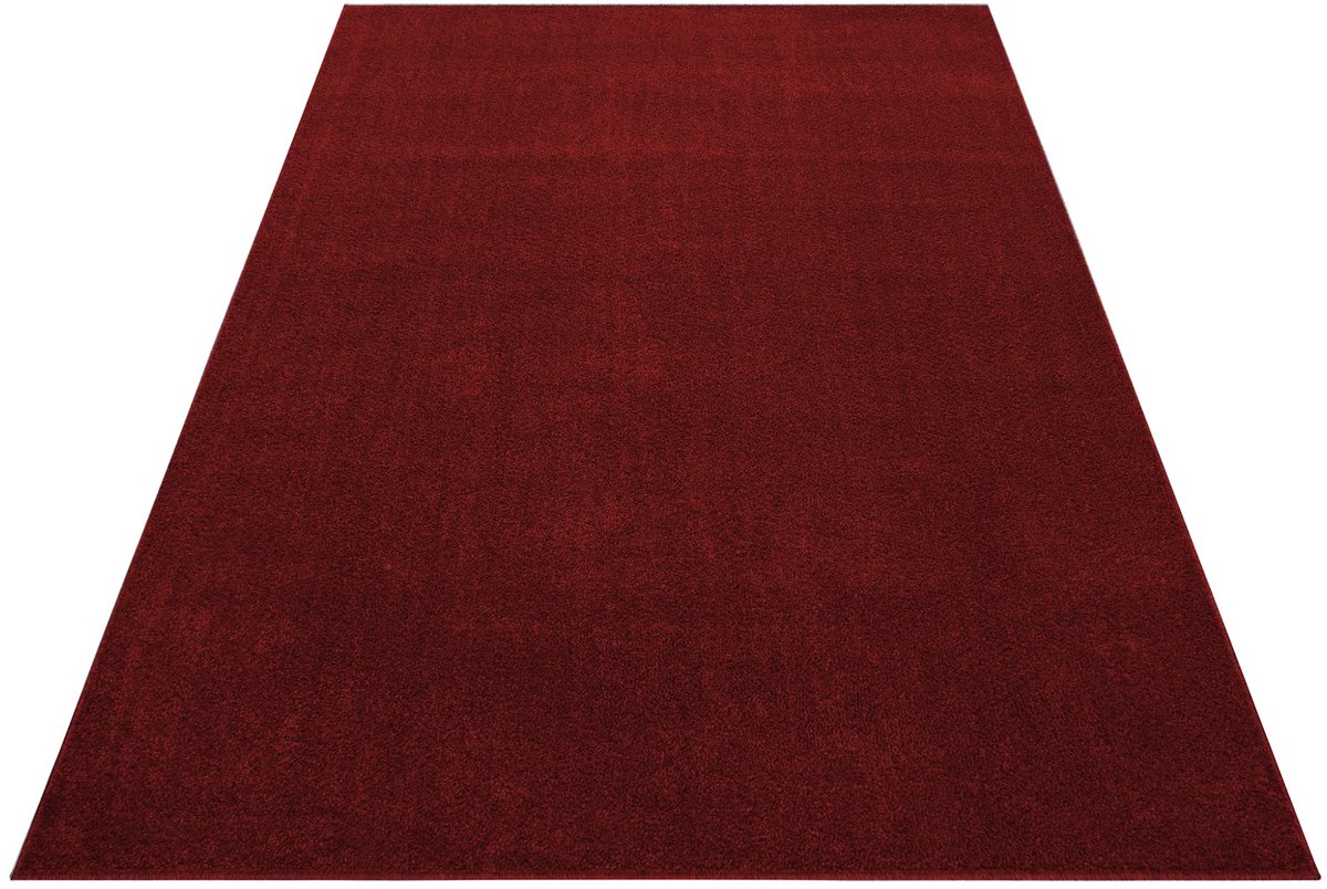 Laagpolig vloerkleed Ata - rood - 80x250 cm