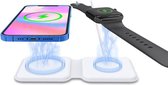 Dual Oplader - Geschikt voor MagSafe iPhone met Wireless Charging/ AirPods en Apple Watch - Charging Pad