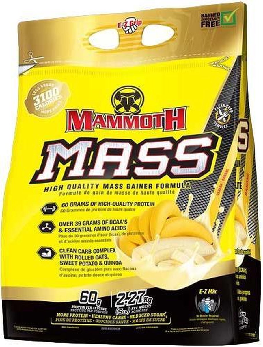 Goedkoopste Interactive Nutrition Mammoth Mass 2500 - Banaan - Weight Gainer / Mass Gainer - 2270 gram (7 shakes