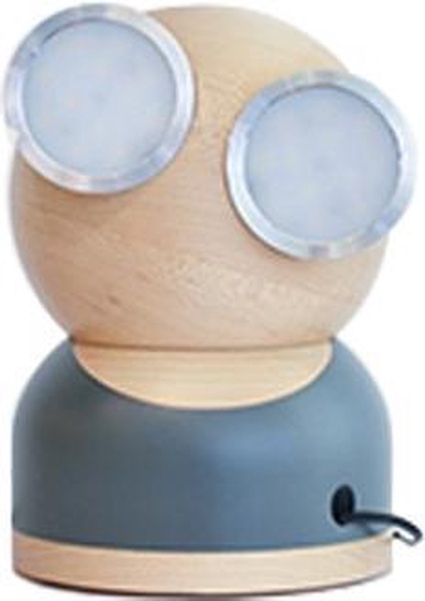 DesignNest GoggleLamp Mr Watt tafellamp 5 W Grijs, Hout
