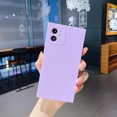 Effen kleur vierkant zacht TPU schokbestendig hoesje voor iPhone 11 Pro (paars)
