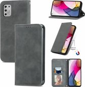 Voor Motorola Moto G Stylus 2021 Retro Skin Feel Business Magnetische Horizontale Flip Lederen Case met Houder & Kaartsleuven & Portemonnee & Fotolijst (Grijs)