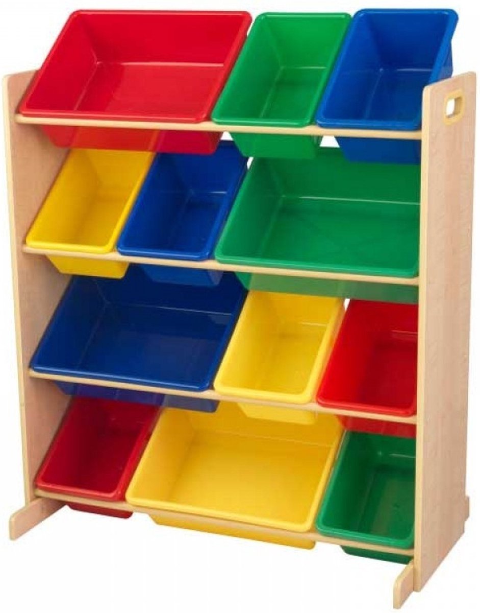KidKraft Kast Met Opslagbakken In Primaire Kleuren