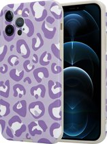 ShieldCase Purple Panther geschikt voor Apple iPhone 12 / 12 Pro hoesje + glazen Screen Protector