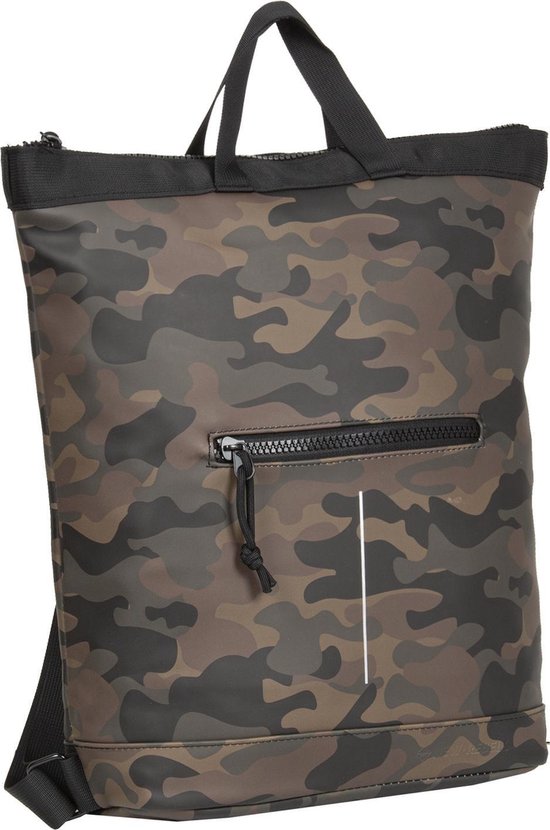 New Rebels ® Mart - Top Zip - Waterafstotend - Rugtas - Laptoptas 14Inch. - Shopper - Brown Camouflage