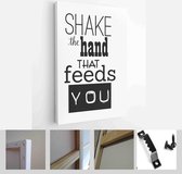 Food typographic quotes in retro style. Vector EPS 10 illustration - Modern Art Canvas - Vertical - 396503473 - 80*60 Vertical