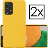 Samsung Galaxy A52s Hoesje 5G Back Cover Siliconen Case Hoes - Geel - 2x