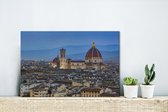 Canvas Schilderij Florence - Stad - Dom - 30x20 cm - Wanddecoratie