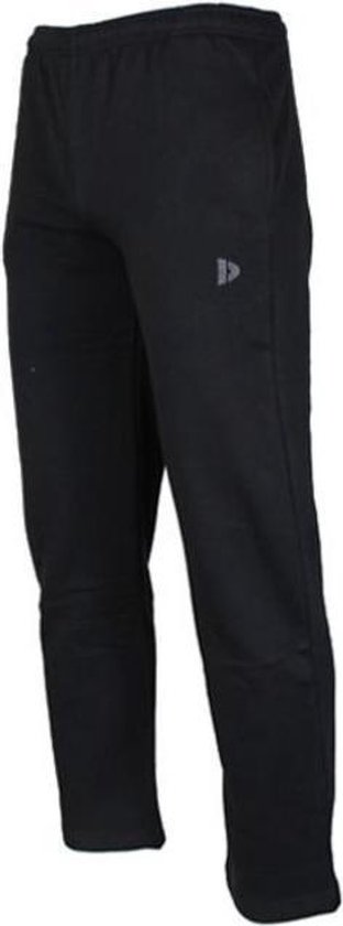 Zwarte Donnay joggingbroek met een logo op de linker broekspijp.