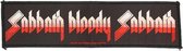 Black Sabbath Bloody Sabbath Logo Super Strip Woven Patch Embleem Zwart/Rood - Officiële Merchandise