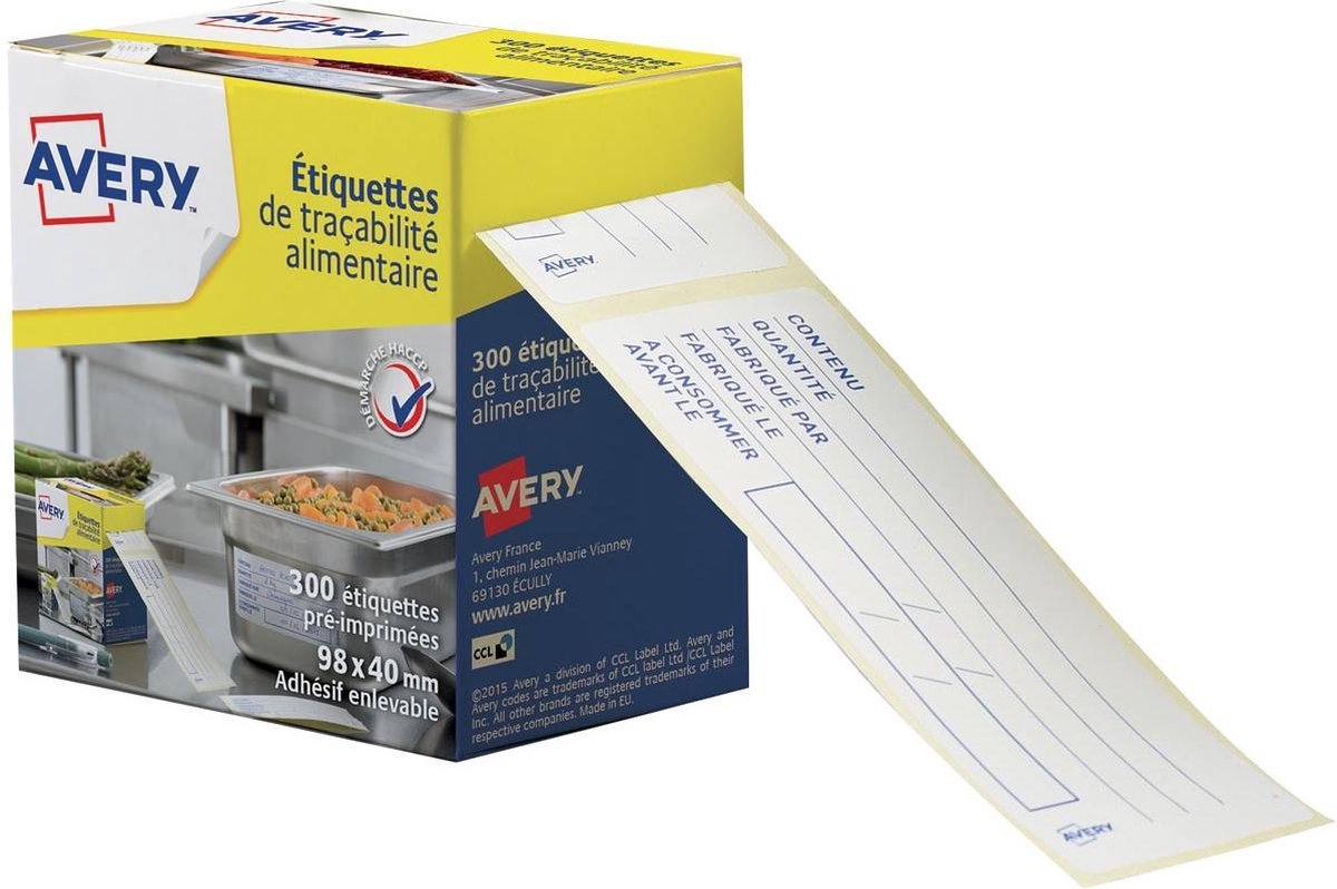 AVERY ETIKET VOEDSELCODERING - Avery