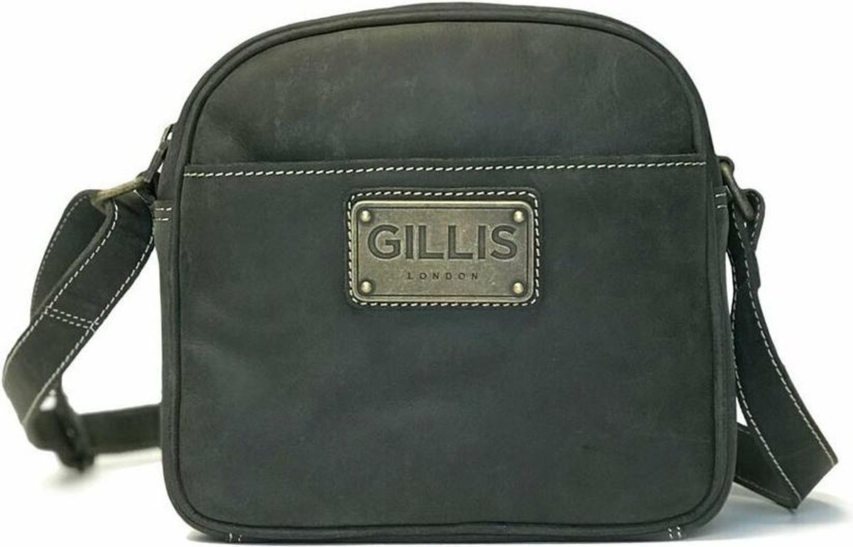 Trafalgar Leather Bag Micro Vintage Black - Gillis London 7725 Schoudertas Zwart