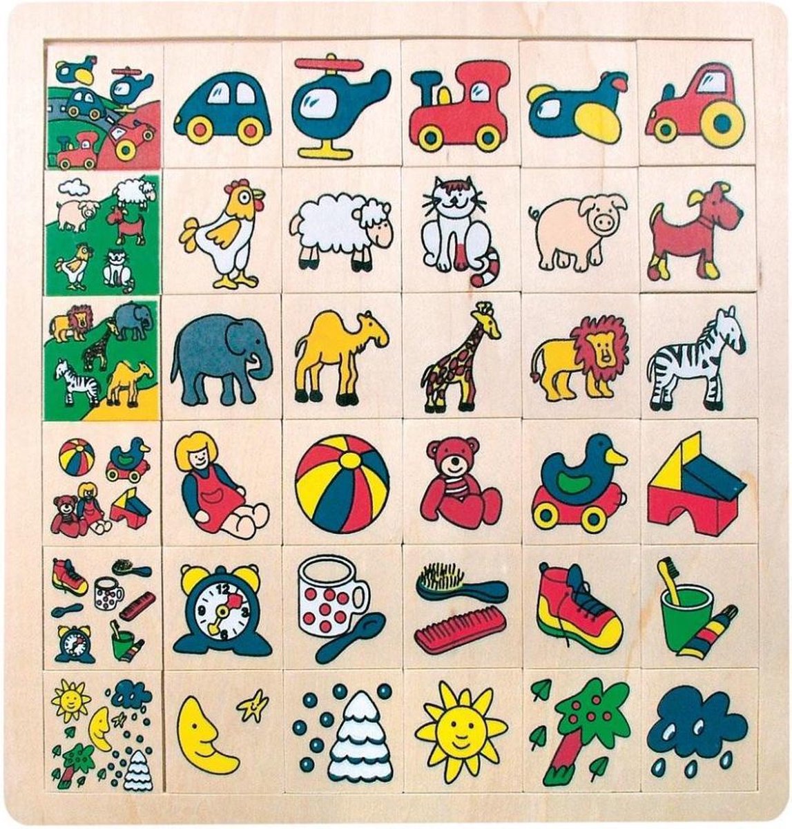 Bino Leerpuzzel Match The Pictures Junior 31 Cm Hout 37-delig
