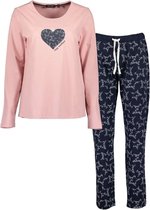Blue Seven dames pyjama roze/donkerblauw print - maat L