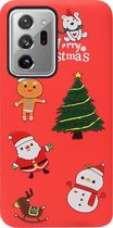 ADEL Siliconen Back Cover Softcase Hoesje Geschikt voor Samsung Galaxy Note 20 Ultra - Kerstmis Rood