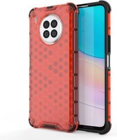 Voor Huawei Nova 8i Schokbestendige Honingraat PC + TPU Beschermhoes (Rood)