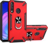 Voor Huawei Y7p PC + TPU-beschermhoes met 360 graden draaibare ringhouder (rood)