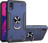 Voor vivo Y93 PC + TPU-beschermhoes met 360 graden draaibare ringhouder (koningsblauw)
